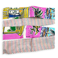 Twilly Twins Pointille En Liberte Twins Rose/Bleu Bag Accessory in Silk,  hardware