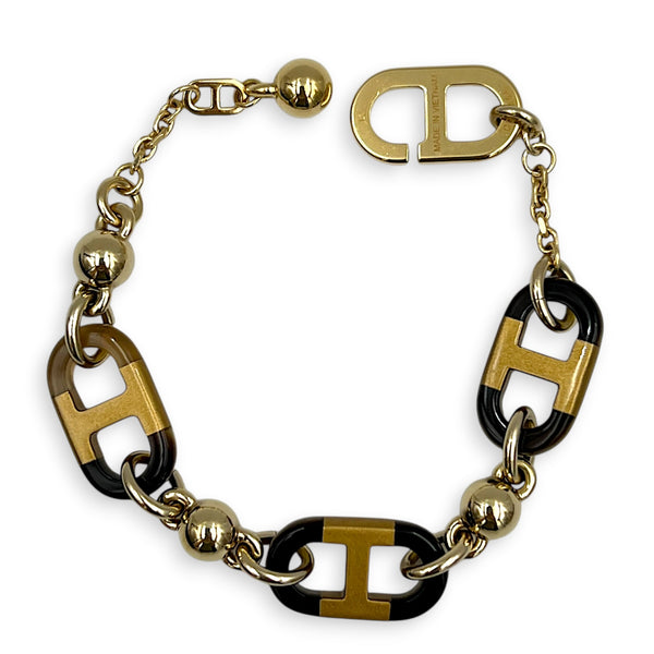 Corne de Buffle PM Multi-colour Bracelet in, Permabrass hardware