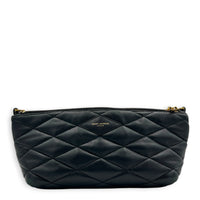 Sade Shoulder Bag Black in Lambskin, Gold hardware