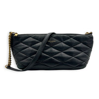Sade Shoulder Bag Black in Lambskin, Gold hardware