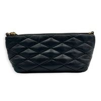 Sade Shoulder Bag Black in Lambskin, Gold hardware