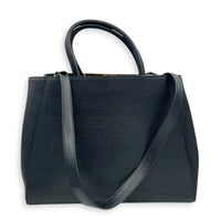 2Jours Top Handle Bag Black in Calfskin, Gold hardware