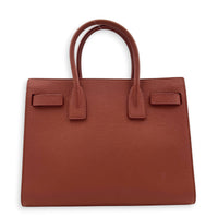 Sac de Jour Top Handle Bag Small Brick Red in Calfskin, Silver hardware