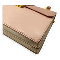 Madras Top Handle Bag Pink in Goat Leather, Gold hardware