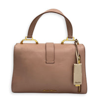 Madras Top Handle Bag Pink in Goat Leather, Gold hardware