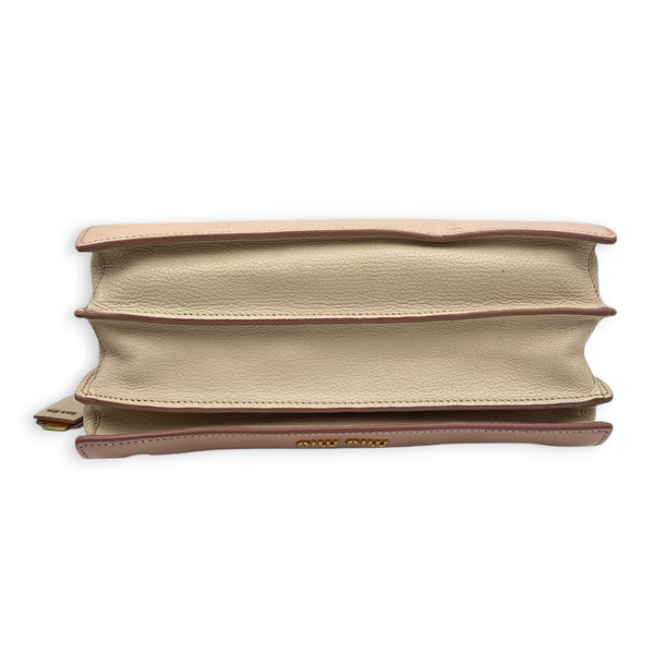 Madras Top Handle Bag Pink in Goat Leather, Gold hardware
