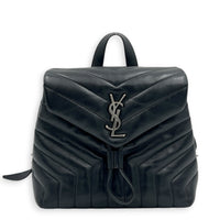 Loulou Backpack Black, Silver hardware