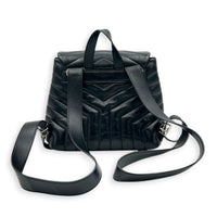 Loulou Backpack Black, Silver hardware