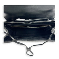 Loulou Backpack Black, Silver hardware