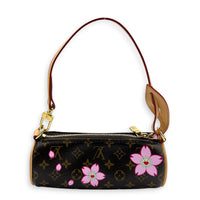 Papillon Shoulder Bag Cherry Blossom x Murakami in Monogram Coated Canvas, Gold hardware