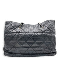 In The Business Black Tote Bag in Calfskin, Silver hardware