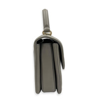 Trendy CC Medium Grey Shoulder Bag in Lambskin, Gold hardware