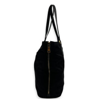 Re-Nylon Tote Bag Black, Gold hardware