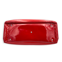 Lipstick Tote Red Tote Bag in Patent Leather, Silver hardware