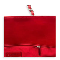 Lipstick Tote Red Tote Bag in Patent Leather, Silver hardware