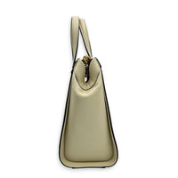 Ophidia Top Handle Bag Small White Ivory in Calfskin, Gold hardware