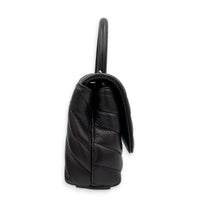 Coco East West Maci Brown Top Handle Bag in Calfskin, Gold hardware