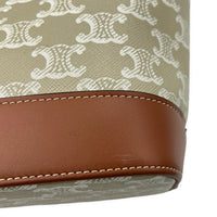 Triomphe Shoulder Bag Beige in Coated Canvas, Gold hardware