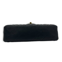 Classic Double Flap Small Blue Shoulder Bag in Caviar Leather, Gold hardware