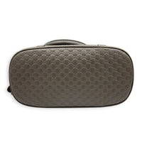 Dome Grey Top Handle Bag in Calfskin, Gold hardware
