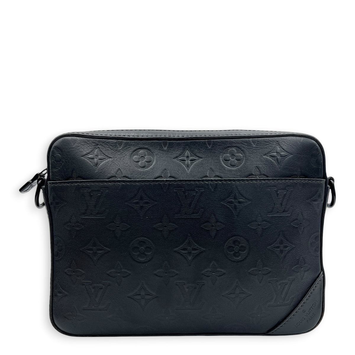 Duo Messenger Black in Calfskin, Monochrome hardware