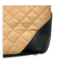 Cambon Tote Bag Beige in Calfskin, Silver hardware