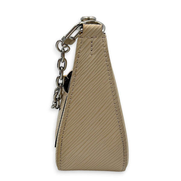 Marellini Shoulder Bag White in Epi Leather, Silver hardware