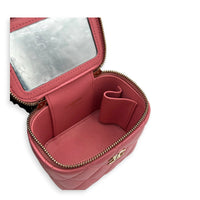 Mini Vanity Top Handle Pink Vanity Bag in Lambskin, Gold hardware