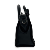 Luggage Top Handle Bag Nano  Black in Calfskin, Silver hardware