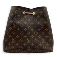 NeoNoe Shoulder Bag MM Brown in Monogram Coated Canvas, Gold hardware