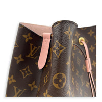 NeoNoe Shoulder Bag MM Brown in Monogram Coated Canvas, Gold hardware