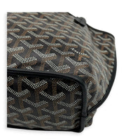 Anjou Tote Bag Mini Black in Coated Canvas, Silver hardware