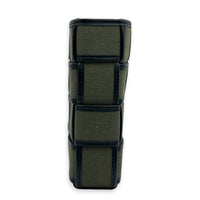 Cassette Vertical Green Crossbody Bag in Canvas, Silver hardware