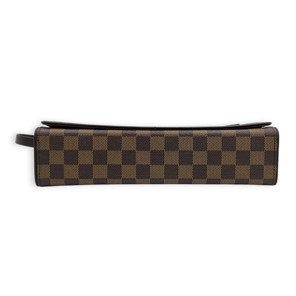 Tribeca Shoulder Bag Brown in Monogram Coated Canvas, Gold hardware