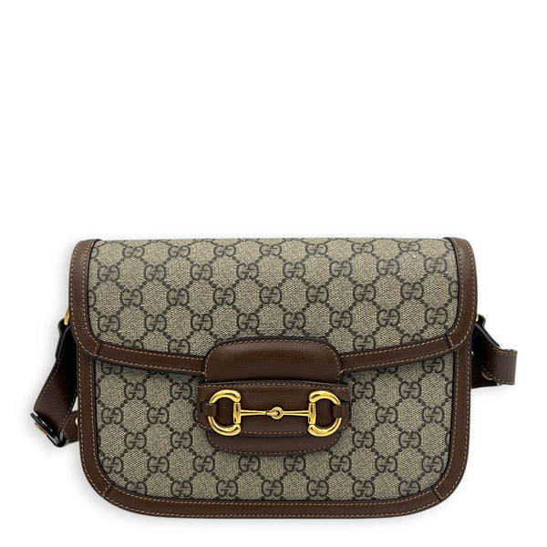 Horsebit 1955 Brown Shoulder Bag in, Gold hardware