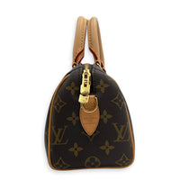 Speedy Bandouliere Top Handle Bag 20 Brown in Monogram Coated Canvas, Gold hardware