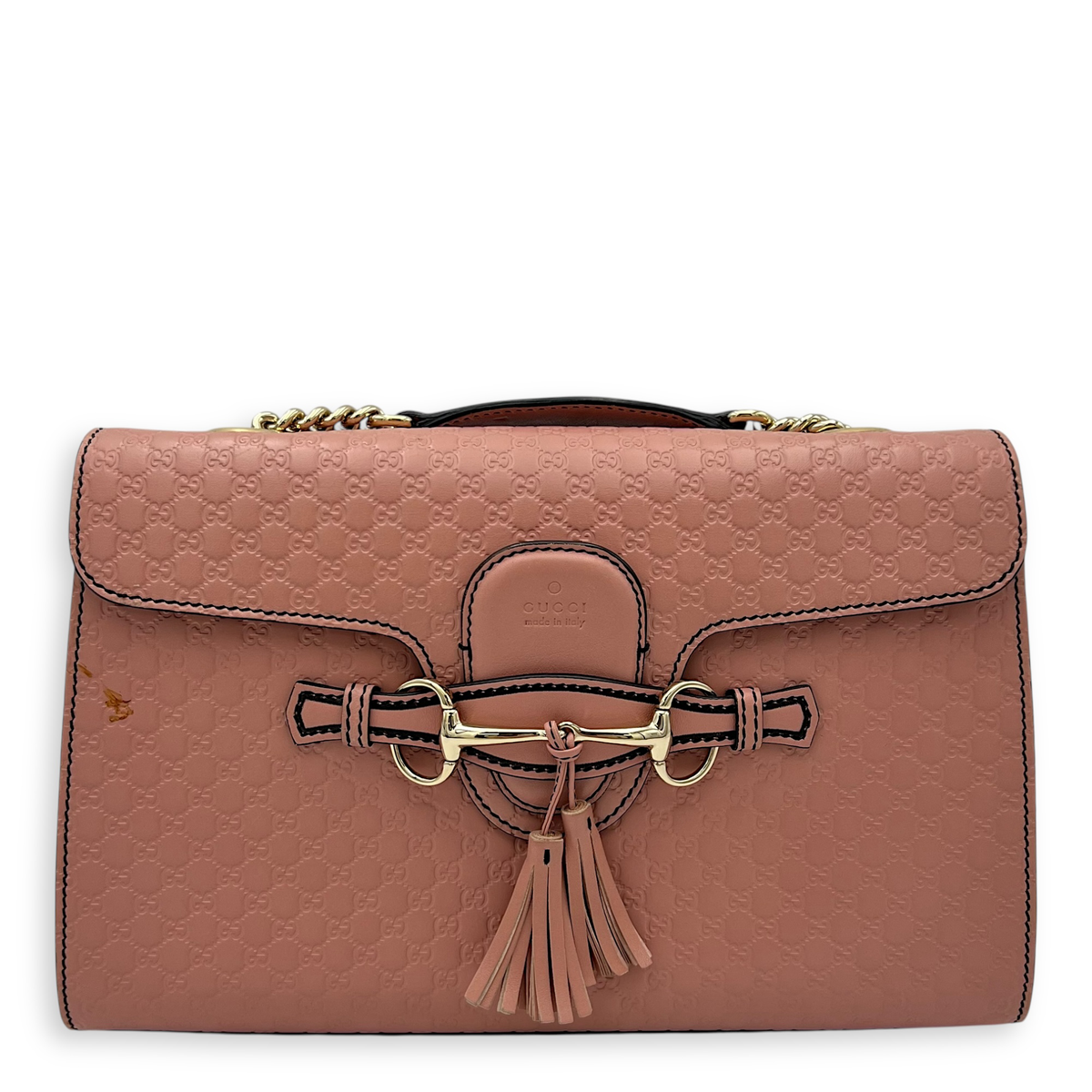 Gucci Guccissima Shoulder Bag Pink in Calfskin, Gold hardware_1