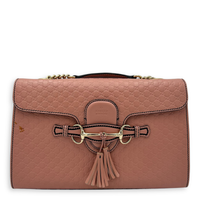 Gucci Guccissima Shoulder Bag Pink in Calfskin, Gold hardware_1