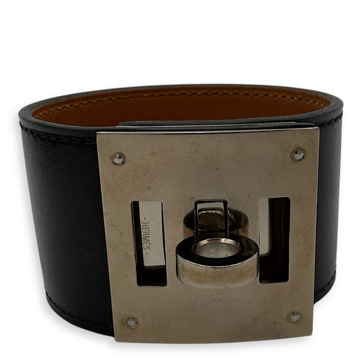 Hermès Kelly Dog Small Black in Calfskin, Palladium hardware_1