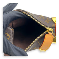 Side Trunk PM Gold Top Handle Bag in Monogram Coated Canvas, Gold hardware