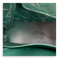 Andiamo Small Green Shoulder Bag in Lambskin, Gold hardware
