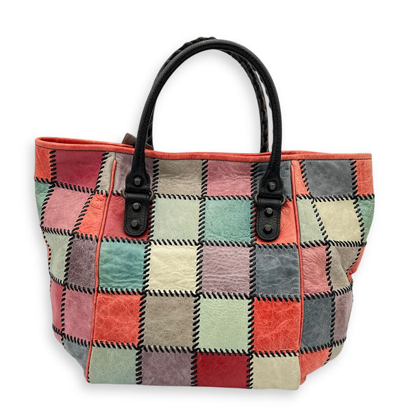 City Tote Bag Multi-colour in Calfskin, Ruthenium hardware