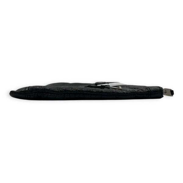 City Pouch Black in Calfskin, Ruthenium hardware