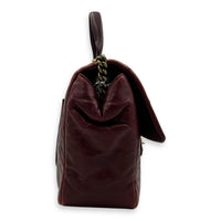 CC Top Handle Bag Red in Calfskin, Gold hardware