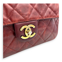 CC Top Handle Bag Red in Calfskin, Gold hardware