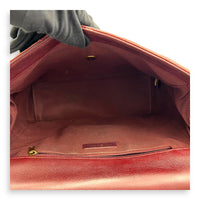 CC Top Handle Bag Red in Calfskin, Gold hardware