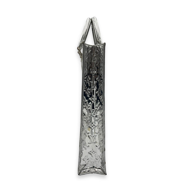 Miroir Sac Plat Top Handle Bag Silver in Patent Leather, Silver hardware