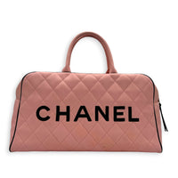CC Bowling Top Handle Bag Pink in Calfskin, Gold hardware