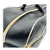 CC Bowling Top Handle Bag Black in Calfskin, Gold hardware