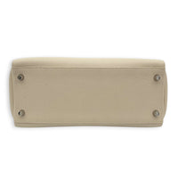 Kelly Gallop 28 Craie/Black/Fauve/Rouge H Top Handle Bag in Togo, Palladium hardware